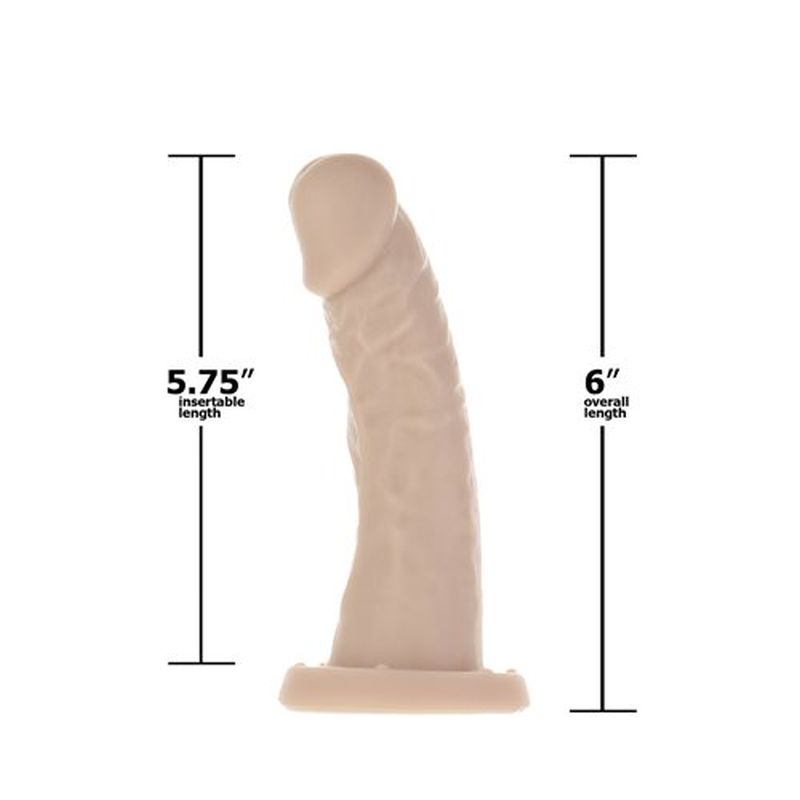 Addiction Edward 6in/15cm Dong w Bullet, Beige