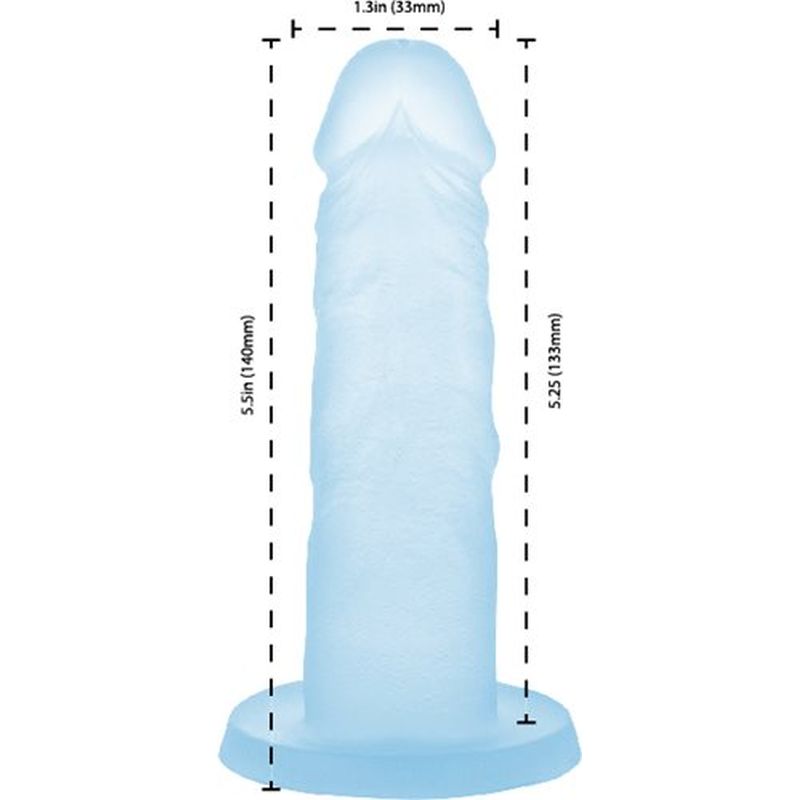Addiction Cocktails Dildo, Blue Lagoon, 5.5in/14cm