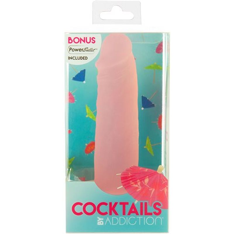 Addiction Cocktails Dildo, Peach Bellini, 5.5in/14cm