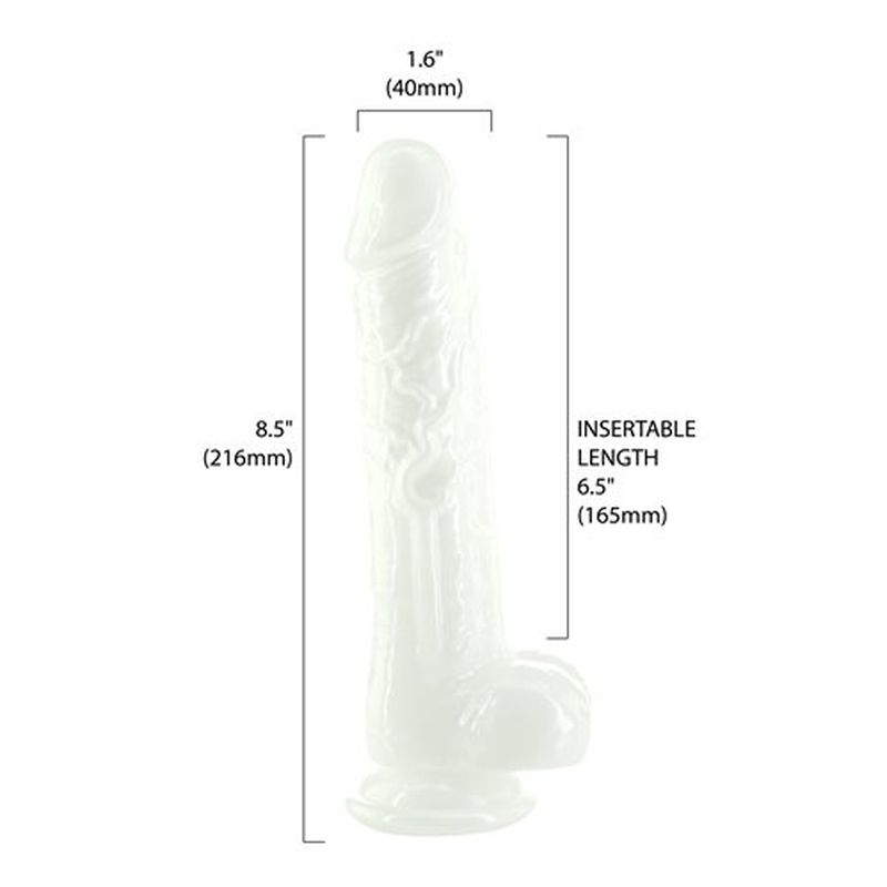 Addiction Pearl Dildo 8.5in/22cm, White