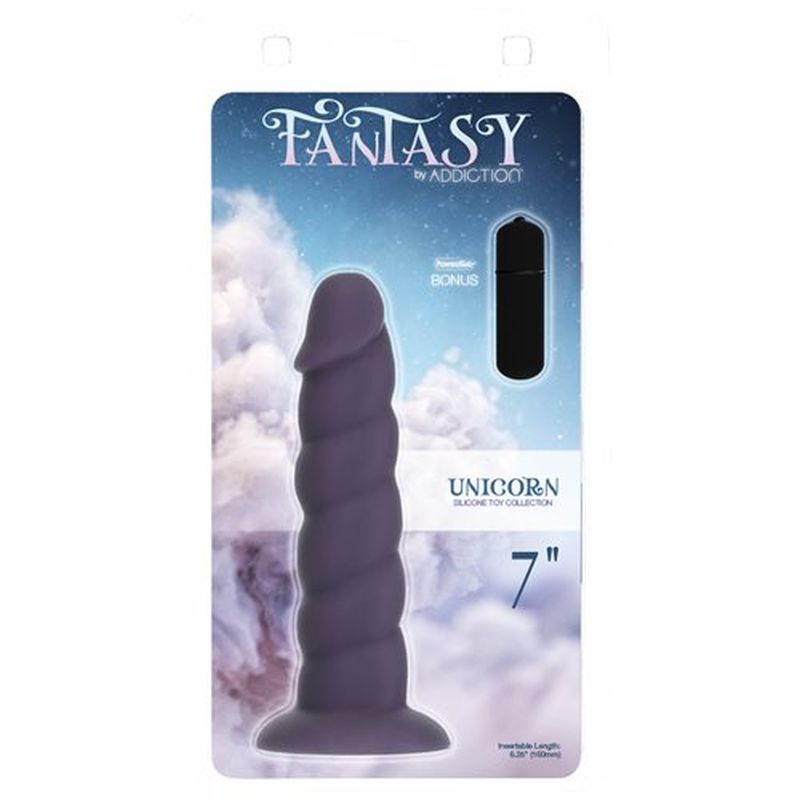 Addiction Unicorn Dildo 7"/18cm Purple