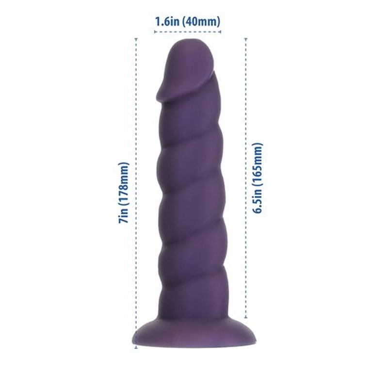 Addiction Unicorn Dildo 7"/18cm, Purple