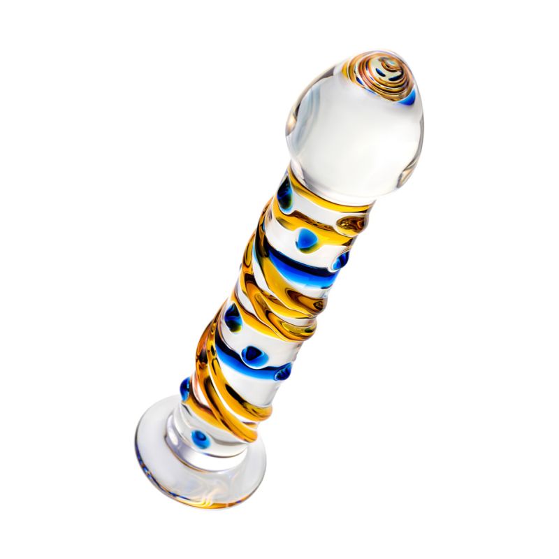 Sexus Glass Dildo, Yellow, 17.2cm