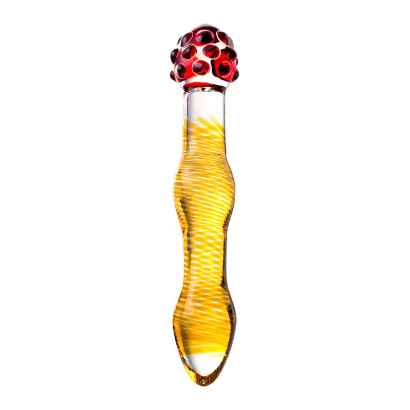 Sexus Glass Dildo Yellow/Red 20,5 cm
