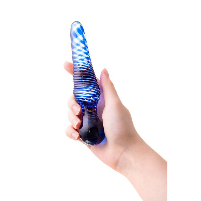 Sexus Glass Dildo Blue 17cm