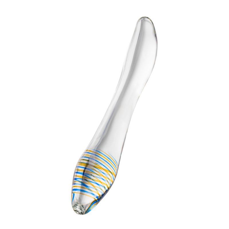 Sexus Glass Dildo Yellow/Blue 20cm