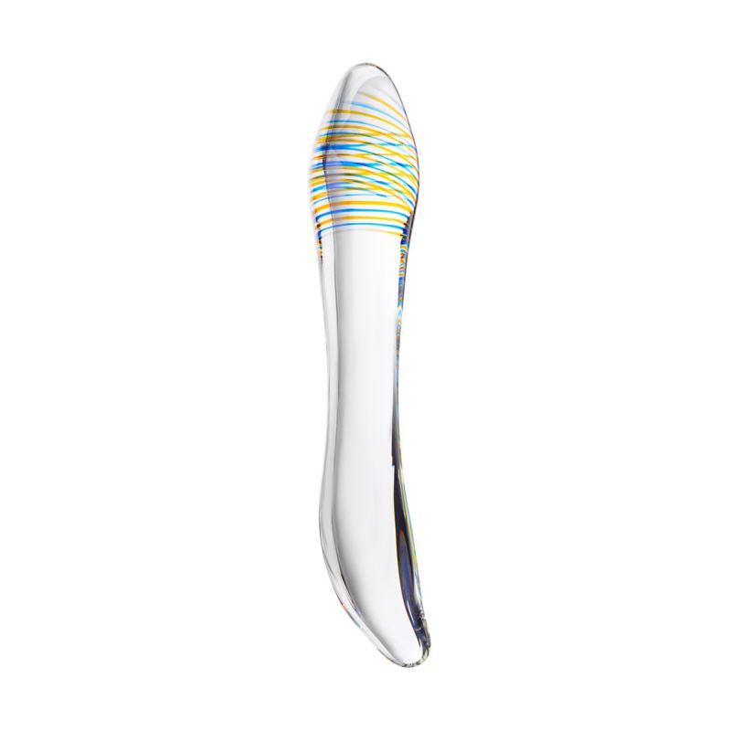 Sexus Glass Dildo Yellow/Blue 20cm