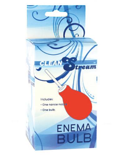 CleanStream Anal Douche Enema Bulb, Red