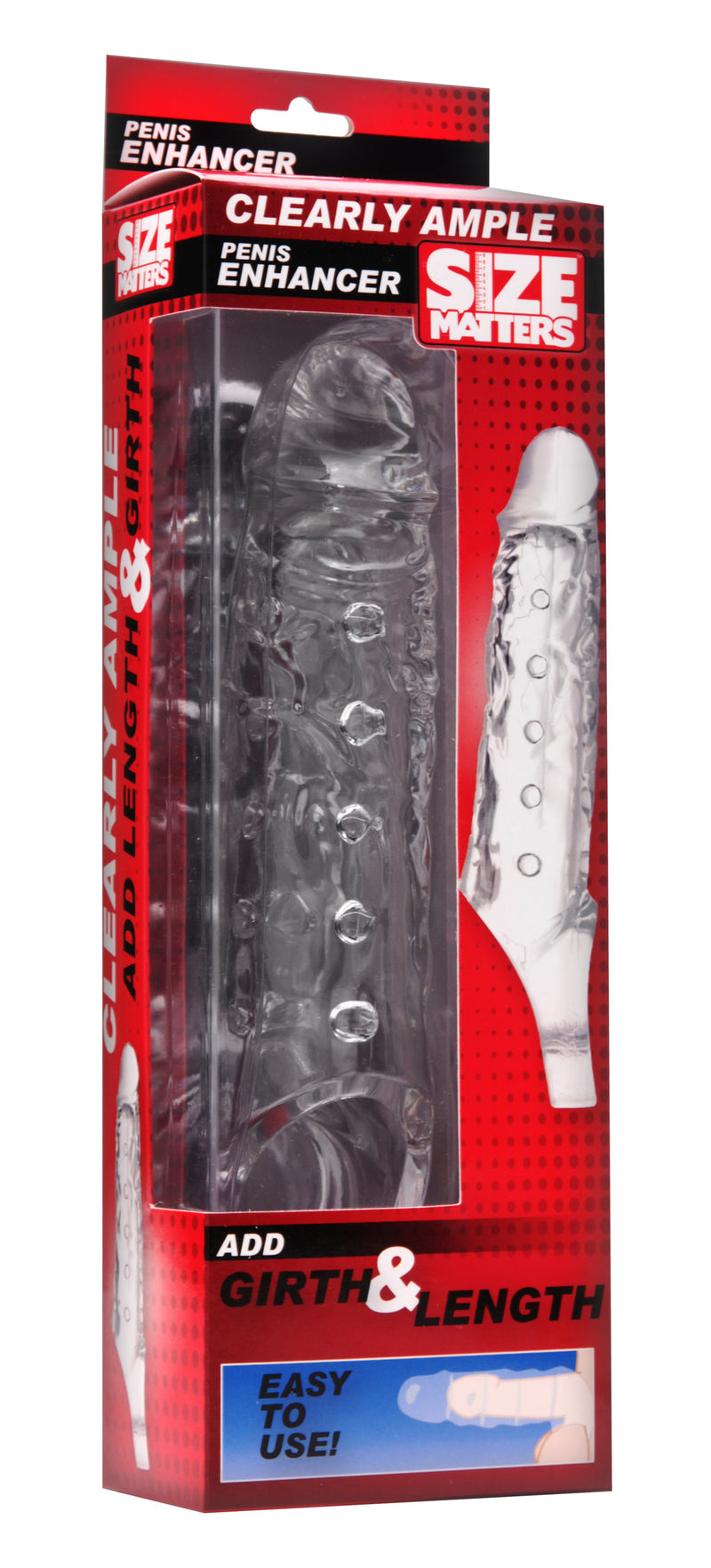Size Matters Clearly Ample Penis Enhancer Sheath, Clear