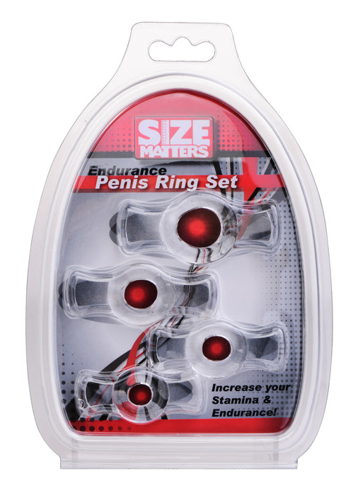 Endurance Clear 4 Ring Penis Set