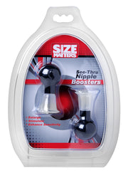 Size Matters See Thru Nipple Booster Pumps, Clear/Black