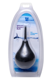 CleanStream Thin Tip Silicone Enema Bulb, Black