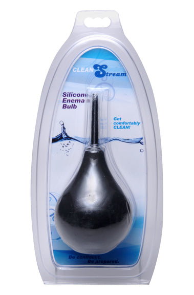 CleanStream Thin Tip Silicone Enema Bulb, Black