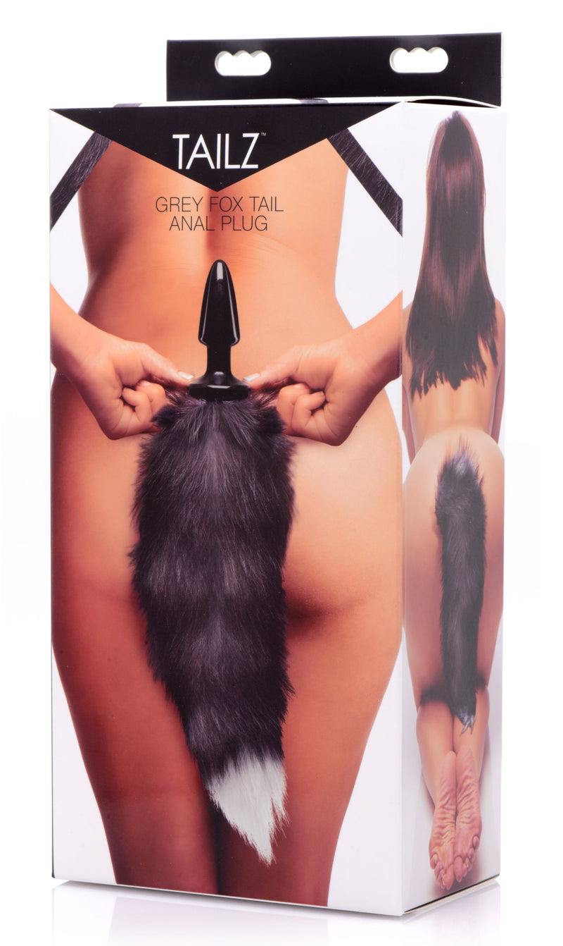 Tailz Fox Tail Anal Plug, Grey