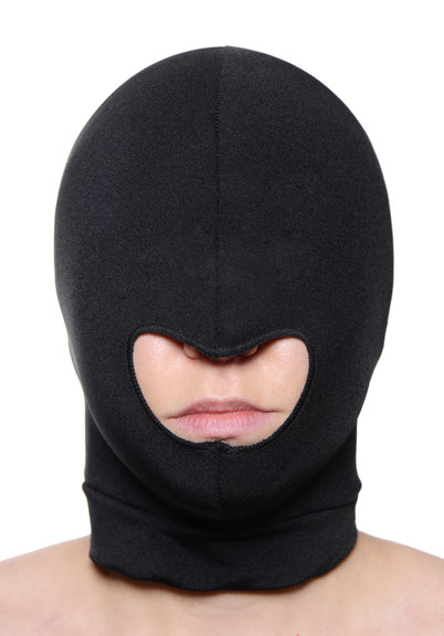 Master Series Blow Hole Open Mouth Spandex Hood, Black