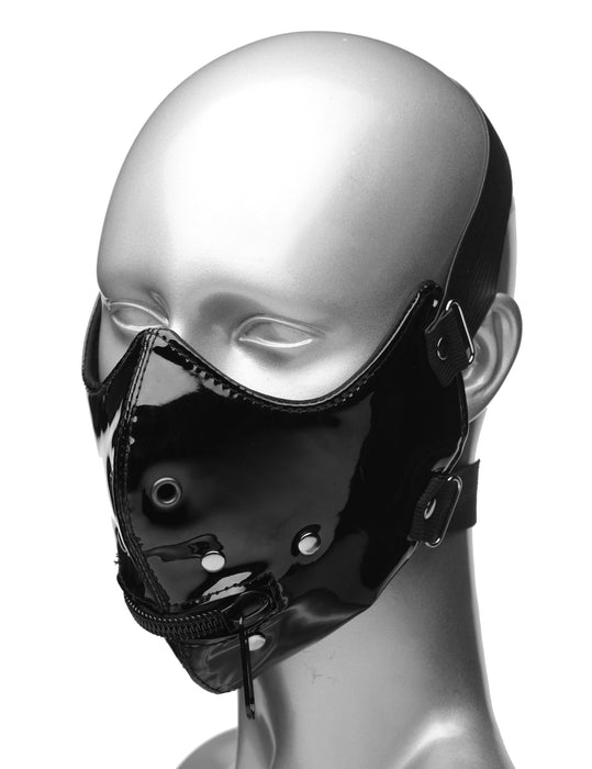 Master Series Lektor Zipper Mouth Muzzle Black