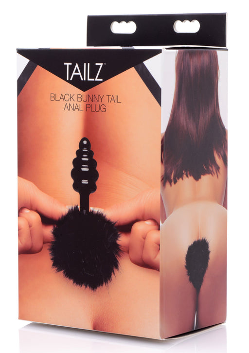 Tailz Black Bunny Tail Anal Plug Black