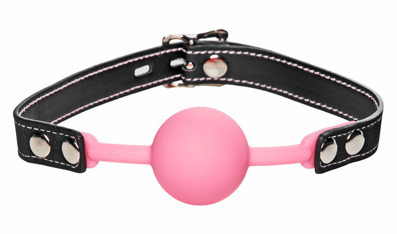 Frisky Glow Gag Glow in the Dark Silicone Ball Gag, Pink