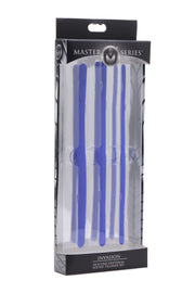 Master Series Invasion Silicone Urethral Sound Trainer Set, Blue