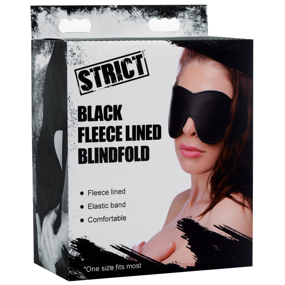 Strict Fleece-Lined Blindfold, Black