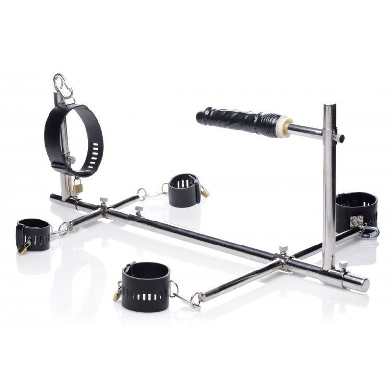 Master Series Imprisoned Metal Stockade w/Dildo