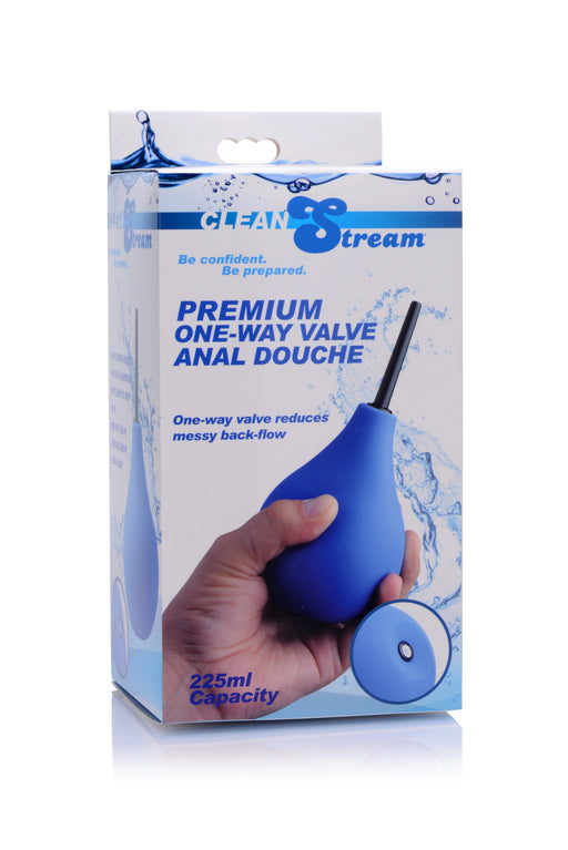 CleanStream Premium One Way Valve Anal Douche, 225ml, Blue