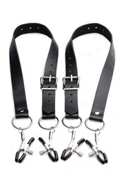 Master Series Labia Spreader Straps with Clamps, Black
