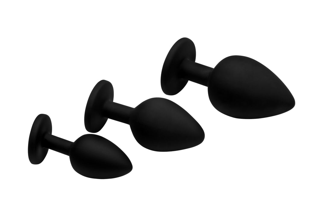 Master Series Dirty Words Anal Plug Set, Black
