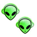 Neva Nude Neon Green Blacklight Alien Pasties, Green/Black