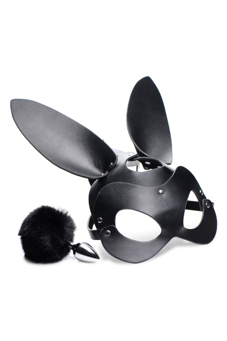 Tailz Bunny Tail Anal Plug and Mask Set, Back