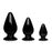 Master Series Triple Cones 3-Piece Anal Plug Set, Black