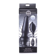 Master Series Ass Pand Large Inflatable Silicone Plug, Black