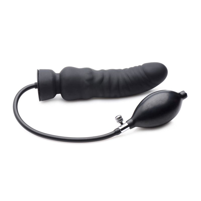 Dick Spand Inflatable Silicone Dildo Black