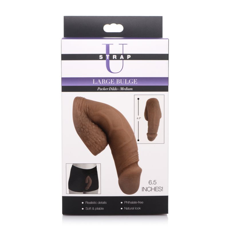 Strap U Large Bulge Soft Packer Dildo, 6.5"/17cm, Flesh