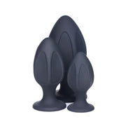 Master Series Triple Juicers Silicone Anal Plug Set, Black