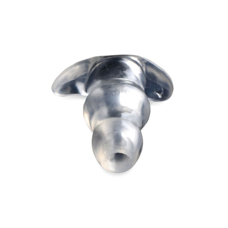 Master Series Clear View Hollow Anal Plug, Small (3.5"), Clear
