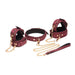 Master Series 6-piece Velvet Bondage Set Burgundy