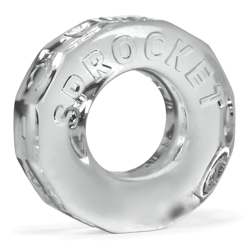 OxBalls Sprocket Cockring, Black/Clear/Blue
