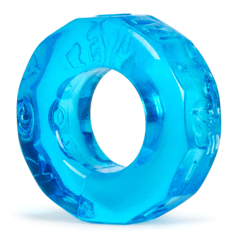 OxBalls Sprocket Cockring, Black/Clear/Blue