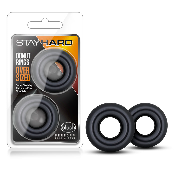 Stay Hard Donut Rings Oversized Black