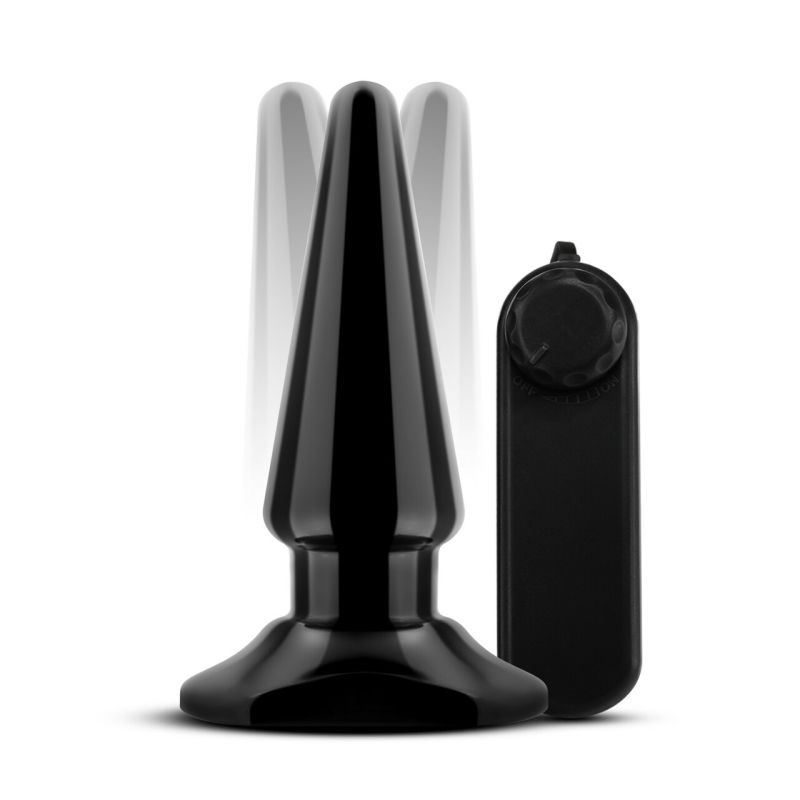 Blush Novelties Anal Adventures Vibrating Anal Pleaser + Remote, 4"/10cm