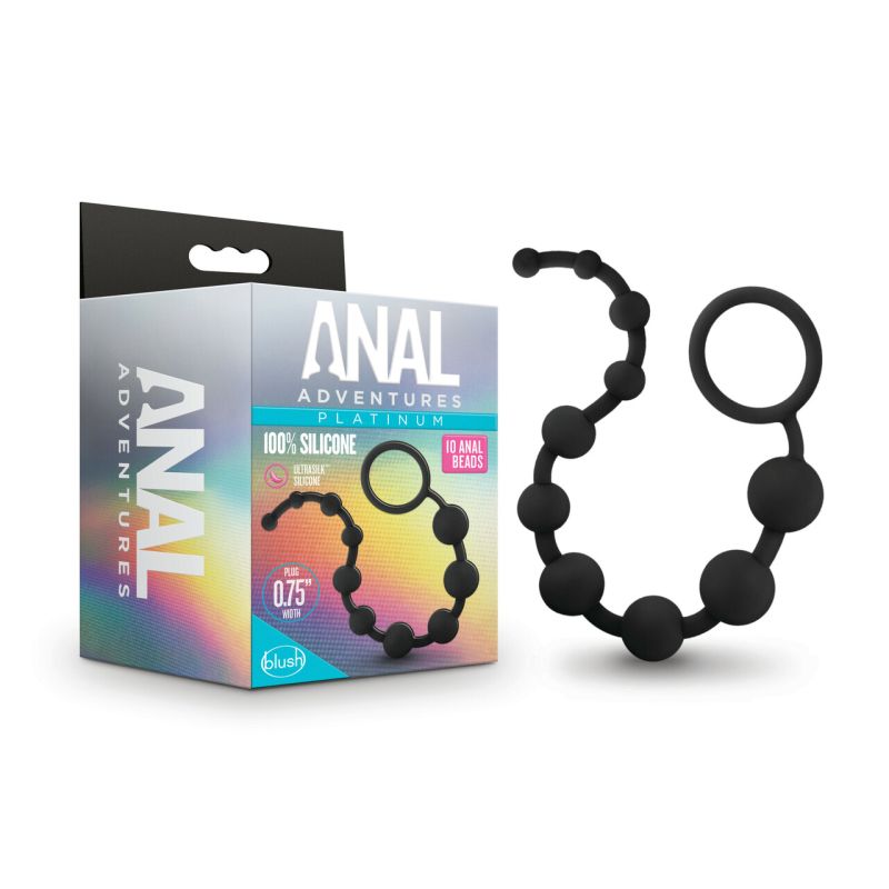 Blush Novelties Anal Adventures Platinum Silicone 10 Anal Beads