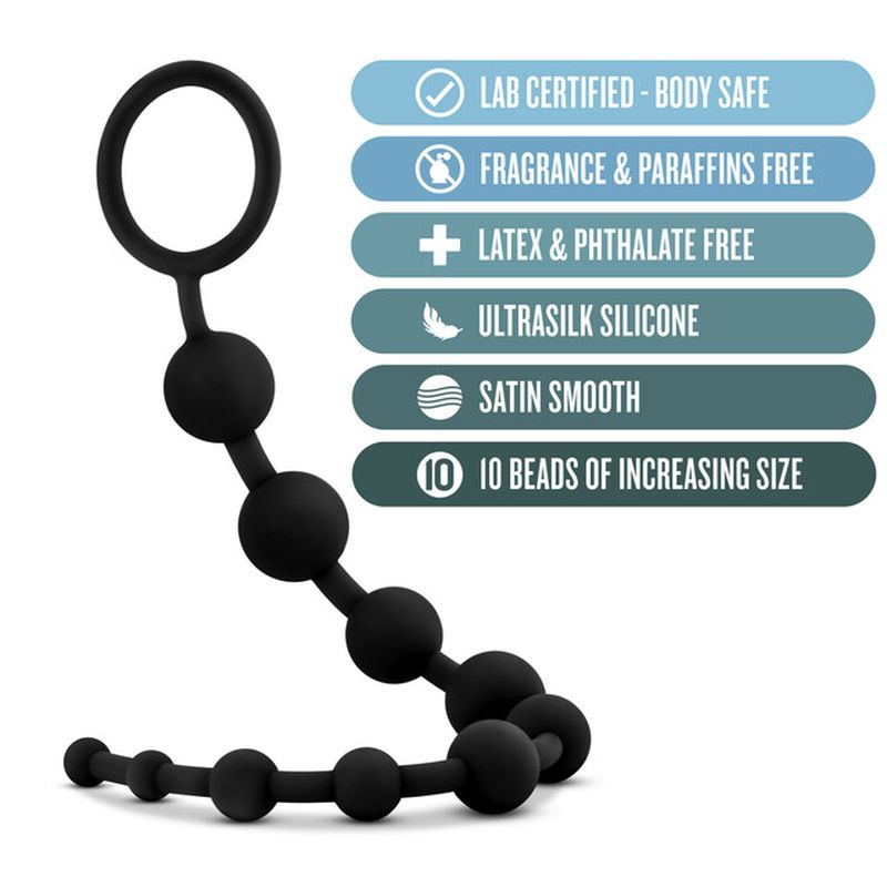 Blush Novelties Anal Adventures Platinum Silicone 10 Anal Beads