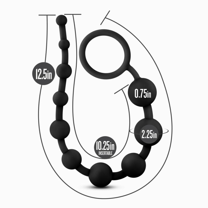 Blush Novelties Anal Adventures Platinum Silicone 10 Anal Beads