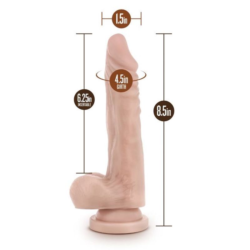 Dr Skin Realistic Cock Stud Muffin, 8.5"/21cm, Beige