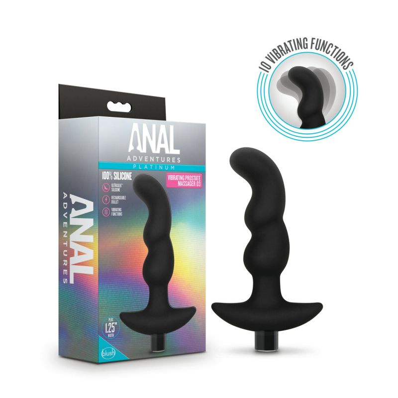 Blush Novelties Anal Adventures Platinum Silicone Prostate Massager 03