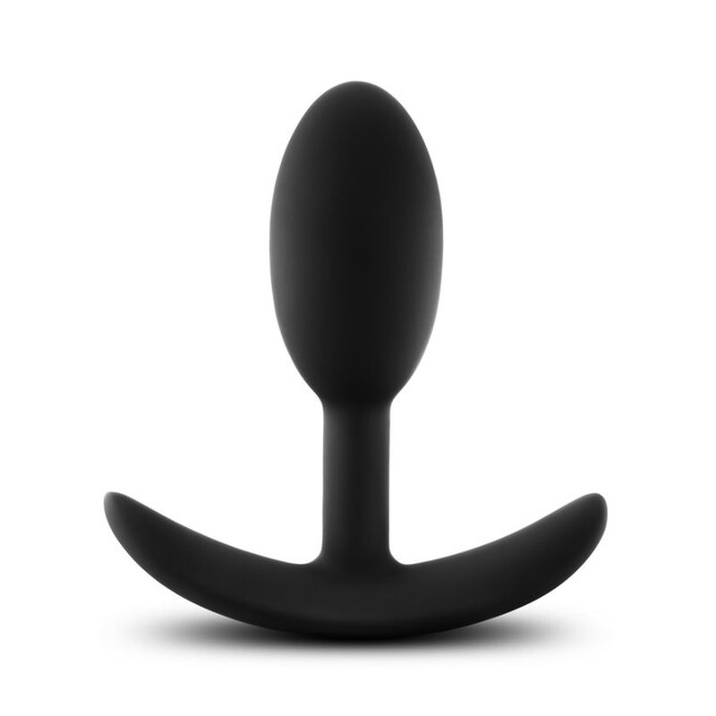 Anal Adventures Platinum Vibra Slim Anal Plug, 3"/7.6cm, Black