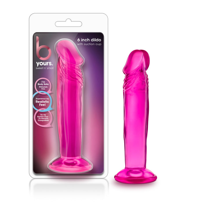 B Yours Sweet N Small Dildo, 6"/15cm, Pink