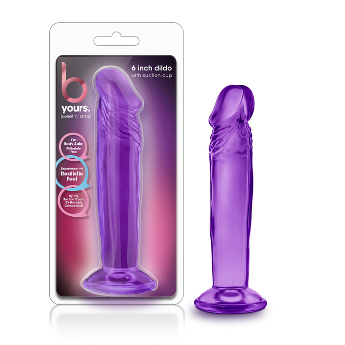 B Yours Sweet N Small Dildo, 6"/15cm, Purple