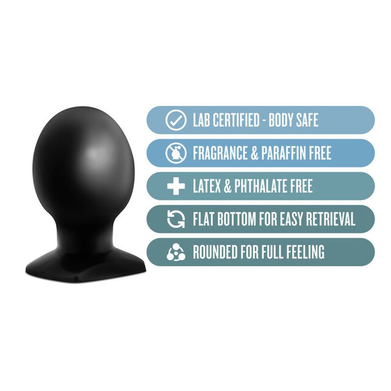 Blush Novelties Anal Adventures Orb Butt Plug, Black